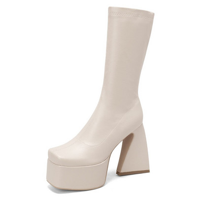 KarinLuna Dropship Platform ψηλοτάκουνα γυναικεία μποτάκια 2022 ολοκαίνουργια χειμερινή μόδα Γυναικεία γυναικεία παπούτσια Μπότες μεγάλο μέγεθος 43