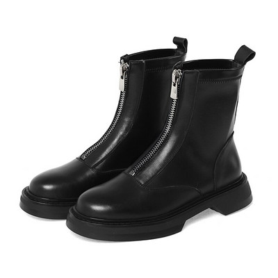 Ženske čizme  Zimske plus ženske cipele od baršuna Modne ženske prozračne čizme  s prednjim zatvaračem Lagano crne čizme