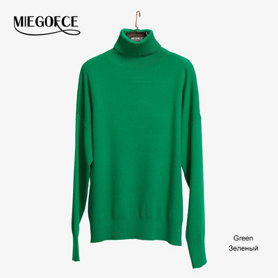 MIEGOFCE 2022 Νέο Φθινοπωρινό Γυναικείο Πουλόβερ Ζεστό Άνετο Πλεκτό Πλεκτό Γυναικείο Μακρυμάνικο Πλεκτό Μπλουζάκι AW100