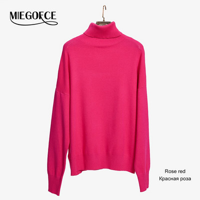 MIEGOFCE 2022 Νέο Φθινοπωρινό Γυναικείο Πουλόβερ Ζεστό Άνετο Πλεκτό Πλεκτό Γυναικείο Μακρυμάνικο Πλεκτό Μπλουζάκι AW100