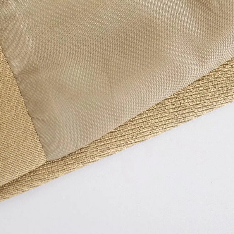 Sieviešu veste ar vienu pogu, xikom 2021. gada vasara, sieviešu gadījuma rakstura haki, sānu griezums, V kakla veste, sieviešu elegants tops