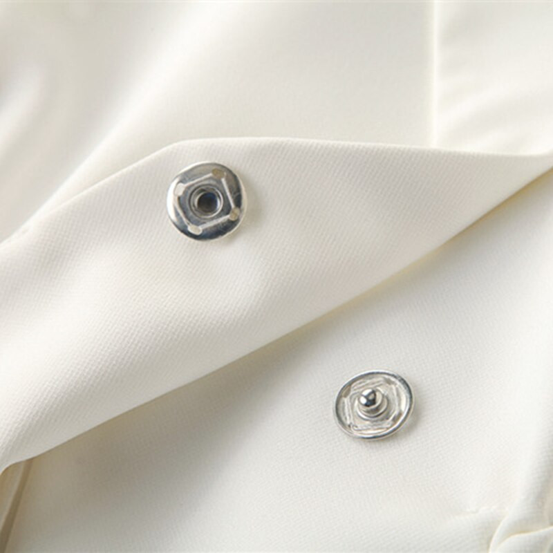 M-3XL Νέο Γυναικείο κοστούμι μόδας OL Γιλέκο κοντό στυλ Ελαστική μέση λεπτή Κομψό γραφείο μεγάλου μεγέθους Γυναικεία μπλουζάκια Μαύρα λευκά μπουφάν