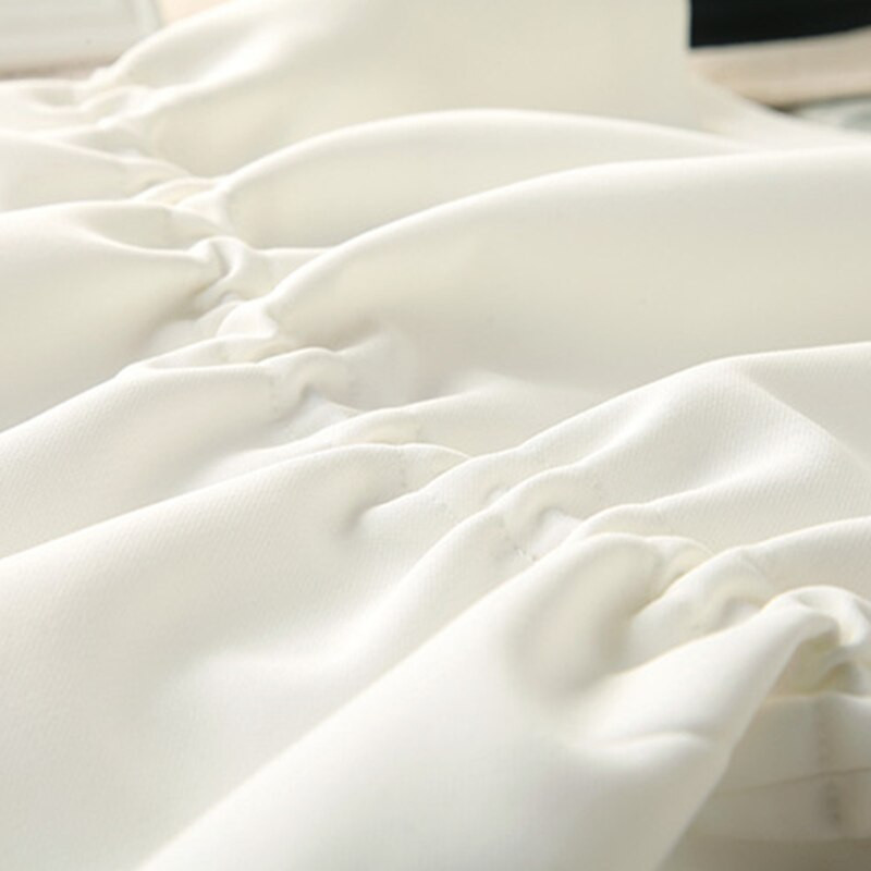 M-3XL Νέο Γυναικείο κοστούμι μόδας OL Γιλέκο κοντό στυλ Ελαστική μέση λεπτή Κομψό γραφείο μεγάλου μεγέθους Γυναικεία μπλουζάκια Μαύρα λευκά μπουφάν