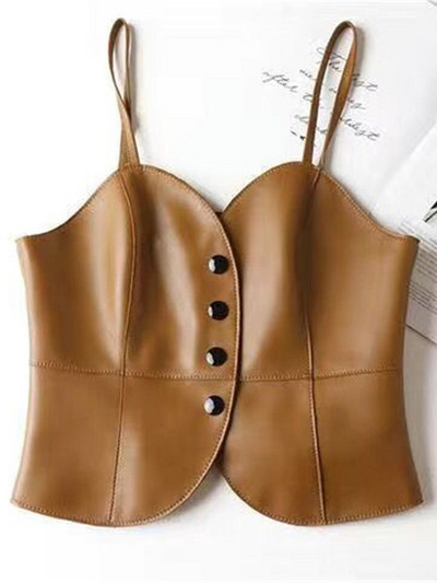 Γιλέκα Γυναικεία Κορεάτικη μόδα Streetwear Crop Αμάνικα Εξωτερικά ρούχα Φθινοπωρινό ασύμμετρο πάρτι Unisex Κορεάτικο στυλ Γυναικεία κορίτσια Y6977