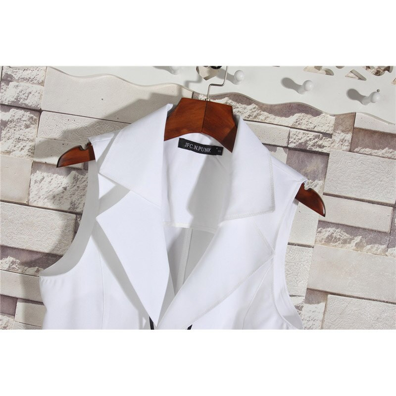 Γυναικείο γιλέκο Vintage αμάνικο σακάκι πέτο Μόδα casual μαύρο παλτό Jaqueta Feminina