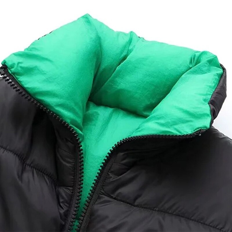 Sieviešu veste Parkas Jakas Ziemas silts mētelis Modes veste Ārdrēbes Solīds bez piedurknēm Sieviešu Ielu apģērbi Rāvējslēdzēja mētelis TRF