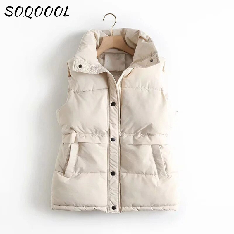 Sieviešu cieta vaļīga veste ar kokvilnas polsterējumu