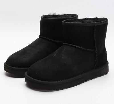 Modne zimske čizme za 2022. Krznene ženske čizme za snijeg Prava ovčja vuna Dekoltirane tople krznene cipele Muške i ženske zimske kratke čizme