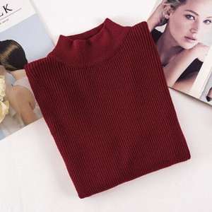 Jesen i zima Ženski džemperi Modni lažni dolčeviti Kompjuterski pleteni jednobojni ženski džemperi Tanki ležerni ženski džemperi
