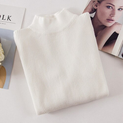 Jesen i zima Ženski džemperi Modni lažni dolčeviti Kompjuterski pleteni jednobojni ženski džemperi Tanki ležerni ženski džemperi