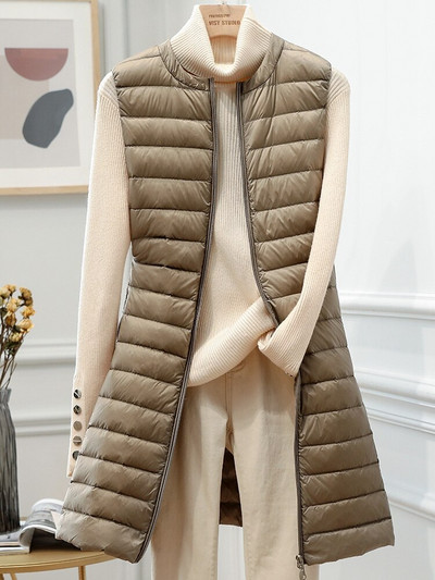 NewBang īpaši viegla dūnu veste sieviešu zīmola garās veste sievietēm viegla veste sieviešu dūnu mētelis garas, plānas bez piedurknēm