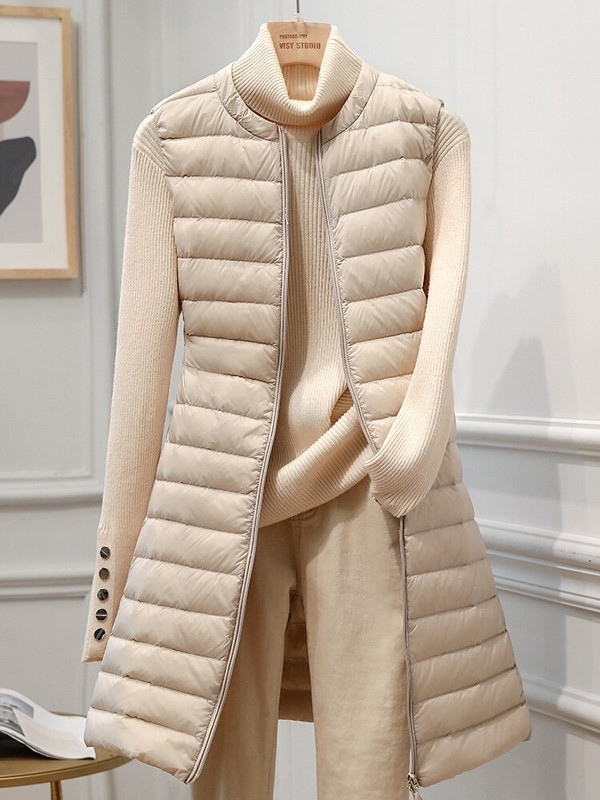 NewBang īpaši viegla dūnu veste sieviešu zīmola garās veste sievietēm viegla veste sieviešu dūnu mētelis garas, plānas bez piedurknēm