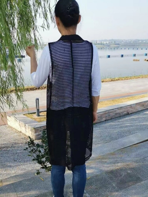 2022. gada jauns liela izmēra sieviešu veste, melna, izliekta, moderna eleganta biroja sieviešu mētelis virsdrēbes, vasaras jakas bez garām piedurknēm