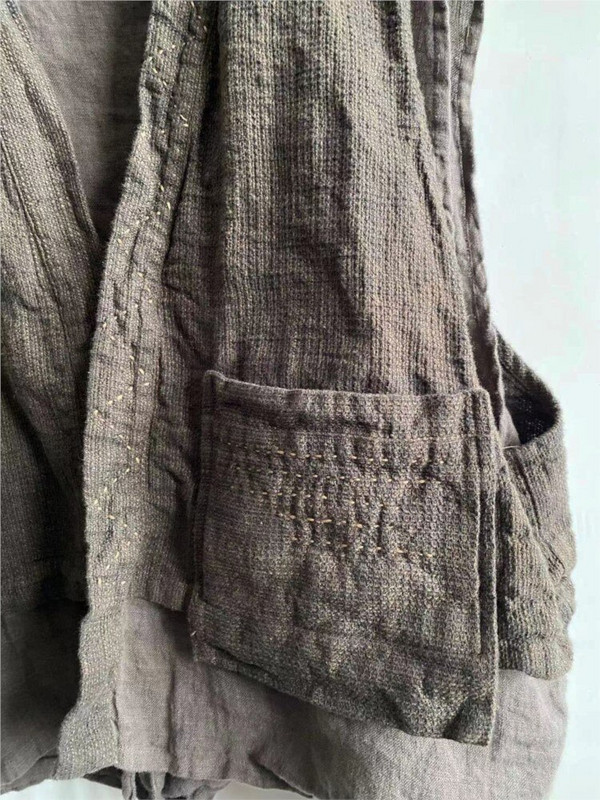 Ženski Proljeće Jesen Lažni 2 komada Prsluci Vanjski prsluk Ženski laneni prsluk Ženski patchwork laneni prsluk