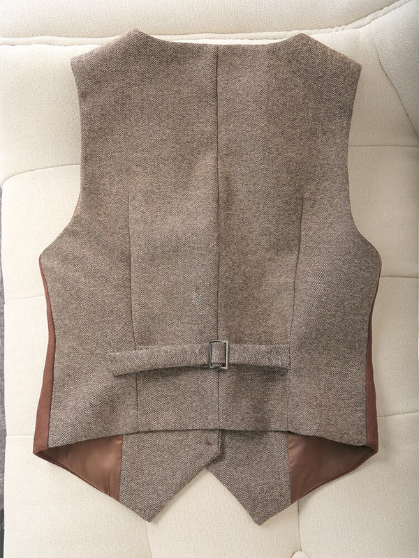 Novi ženski prsluk s modnim šavovima, retro uski ležerni široki sako bez rukava