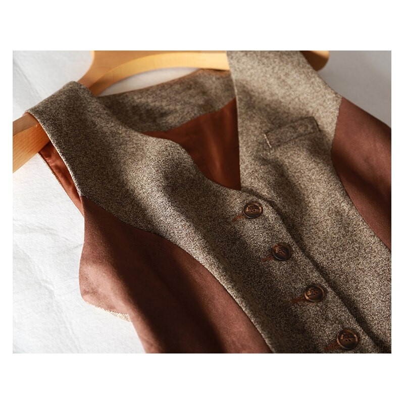 Novi ženski prsluk s modnim šavovima, retro uski ležerni široki sako bez rukava