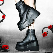 Zīmola dizains 2021 Liela izmēra 43 Platformas Augstpapēžu Kurpes Cosplay Modes Rudens Ziemas Ķīļi Kurpes Puszābaki Sieviešu