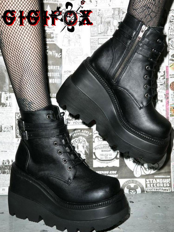 Zīmola dizains 2021 Liela izmēra 43 Platformas Augstpapēžu Kurpes Cosplay Modes Rudens Ziemas Ķīļi Kurpes Puszābaki Sieviešu