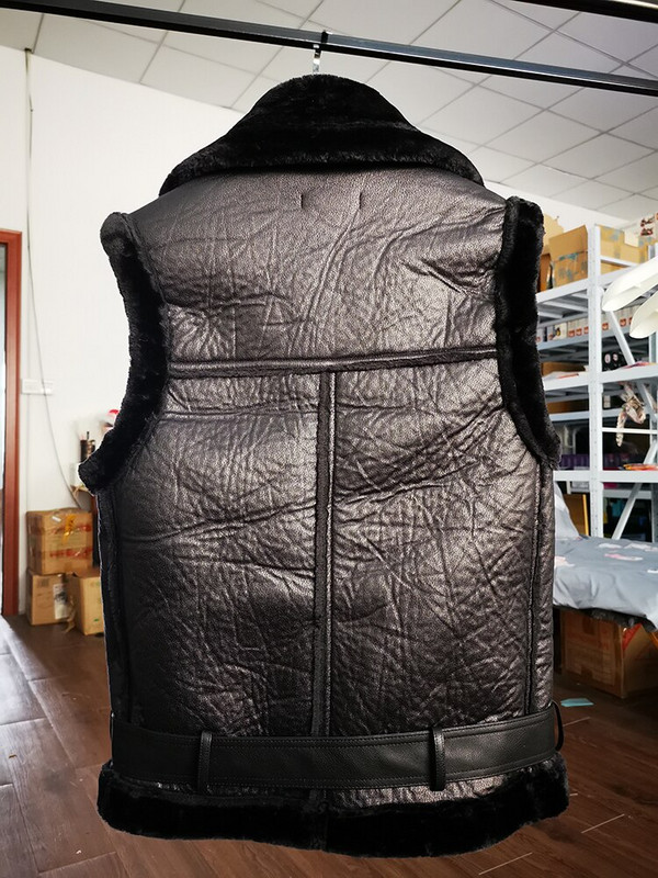 TRAF Ženski crni prsluk bez rukava od umjetne kože, reverzibilni debeli zimski patentni džepovi Ženski topli, elegantni kaput XX8925