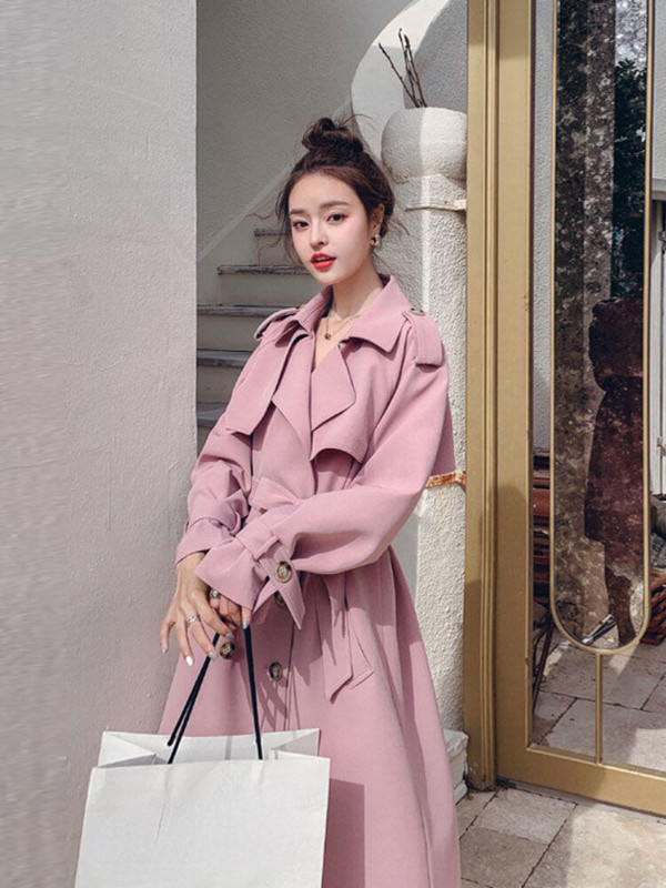 Χειμερινά Ρούχα Γυναικεία μασίφ πέτο με διπλό στήθος Παλτό Γυναικείο αντιανεμικό καπαρντίνα Γυναικεία μπουφάν Γυναικεία ρούχα