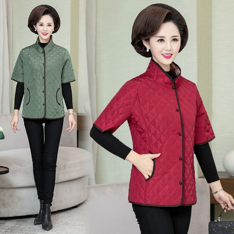 Sredovječni prsluk Kaput Ženske jakne Proljeće Jesen Tanka vanjska odjeća Kaput kratkih rukava Prsluci Pamučno podstavljena jakna Prsluk ženski