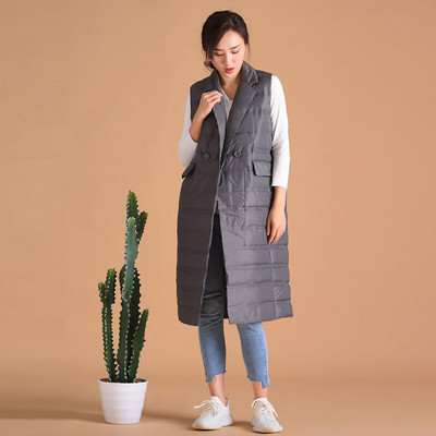 NewBang zīmola sieviešu garā veste īpaši vieglas dūnu vestes sievietēm bez piedurknēm, vēja necaurlaidīgas, vieglas, siltas garas veste