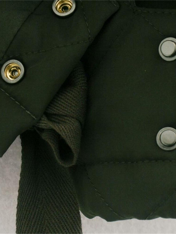 TRAF Žene 2021. Zeleni džepovi, skraćeni prsluci s prošivanjem, modni prsluci s dugmadima sa strane i kravatom, prsluk s otvorenim ovratnikom, ulična odjeća