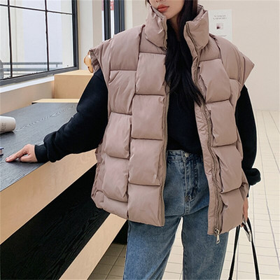 Yitimoky Winter Thicken Vests Jaka sievietēm Lielizmēra Parki Bezpiedurknēm Ielu apģērbi Y2k Modes Mēteļi Ikdienas pufera virsdrēbes