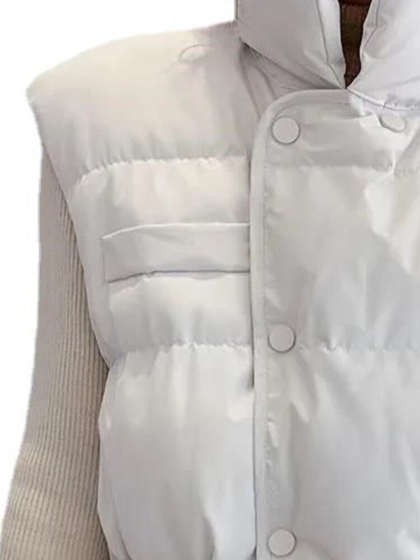 Prsluk za žene Zimska jakna Ženska modna topla podstavljena jakna za 2022. Jednobojne jakne bez rukava Ležerne vintage parke
