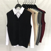 Rudens ziemas lielizmēra sieviešu trikotāžas džemperis sieviešu veste studentu pusaudžu meiteņu veste sievietēm ar V veida kakla izgriezumu, džemperis, džemperis