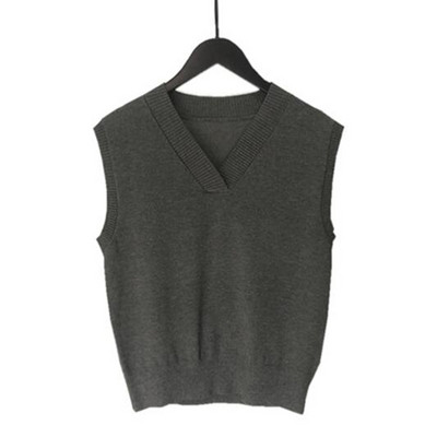 Rudens ziemas lielizmēra sieviešu trikotāžas džemperis sieviešu veste studentu pusaudžu meiteņu veste sievietēm ar V veida kakla izgriezumu, džemperis, džemperis