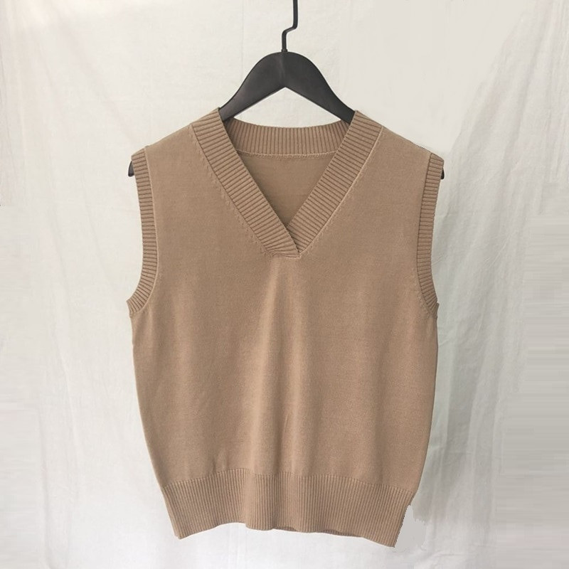 Rudens ziemas lielizmēra sieviešu trikotāžas džemperis sieviešu veste studentu pusaudžu meiteņu veste sievietēm ar V veida kakla izgriezumu, džemperis, džemperis