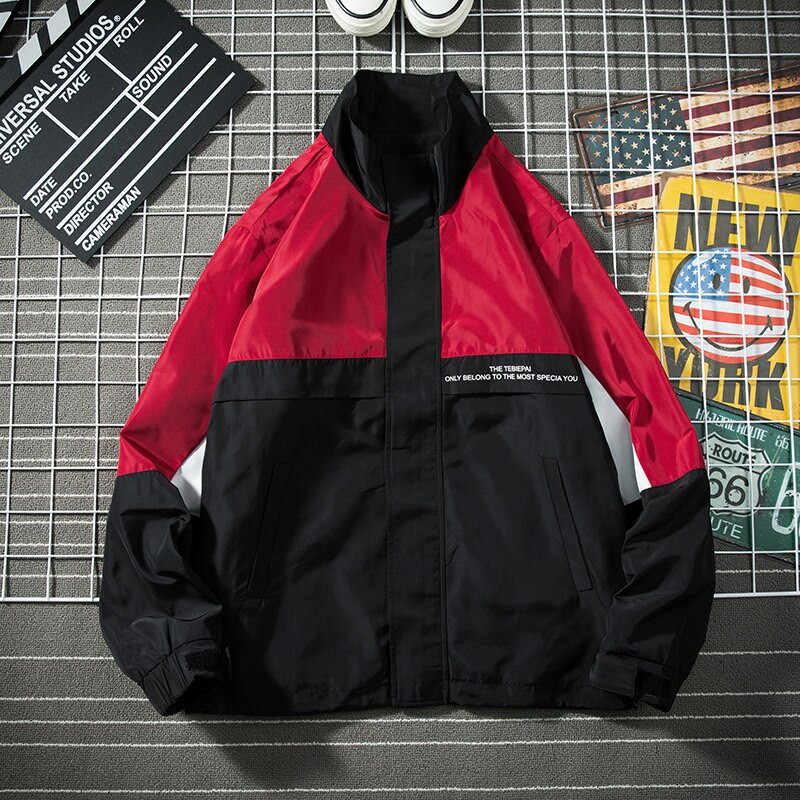 Hip hop muška vjetrovka jakna jesen 2022. Moda ležerna patchwork široka muška jakna velike veličine Sportska odjeća Bomber jakne