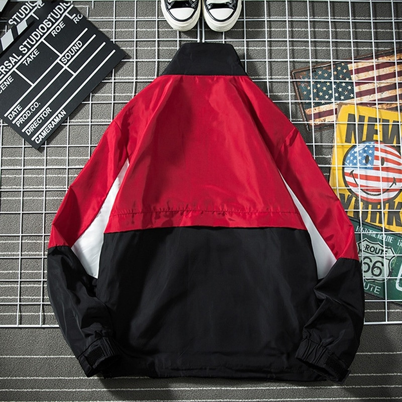 Hip hop muška vjetrovka jakna jesen 2022. Moda ležerna patchwork široka muška jakna velike veličine Sportska odjeća Bomber jakne