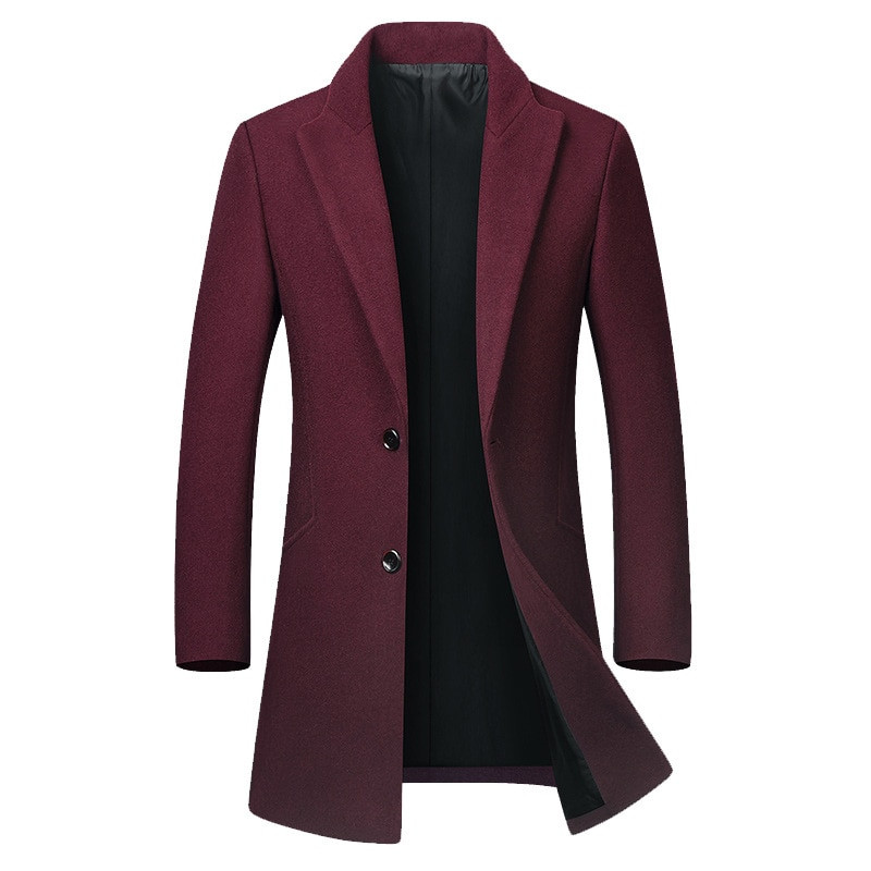 Badu.bg Grandwish Мъжко вълнено яке Thicken Coats Ежедневни тънки ...