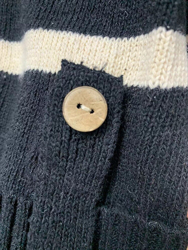 Ριγέ χειμωνιάτικο πουλόβερ Γυναικείο Casual Vintage πλεκτό πουλόβερ Χαλαρά μακρυμάνικα πλεκτά Γυναικεία μόδα Ζεστό πουλόβερ με τσέπη