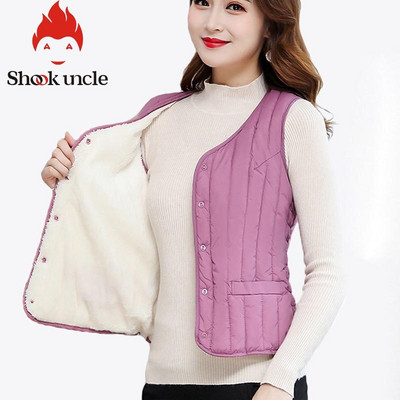 Sieviešu veste bez piedurknēm ziemas silta lielizmēra 4XL dūnu kokvilnas polsterēta jaka villus Sieviešu Veats Slim fit Veste bez piedurknēm