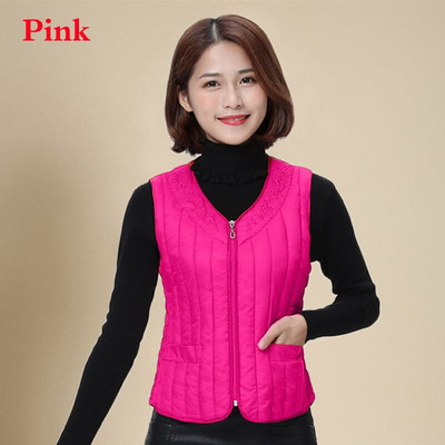 Sieviešu veste bez piedurknēm ziemas silta lielizmēra 4XL dūnu kokvilnas polsterēta jaka villus Sieviešu Veats Slim fit Veste bez piedurknēm