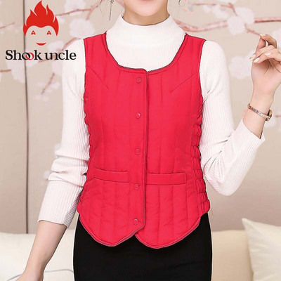 Sieviešu veste bez piedurknēm ziemas silta lielizmēra 4XL dūnu kokvilnas polsterēta jaka villus Sieviešu Veats Slim fit Veste bez piedurknēm