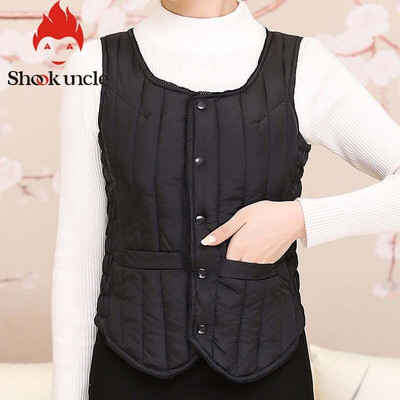 Sieviešu veste bez piedurknēm ziemas silta lielizmēra 4XL dūnu kokvilnas polsterēta jaka villus Sieviešu Veats Slim fit Veste bez piedurknēm