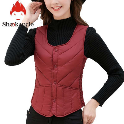 Sieviešu veste bez piedurknēm ziemas silta lielizmēra 4XL dūnu kokvilnas polsterēta jaka villus Sieviešu Veats Slim fit Veste bez piedurknēm