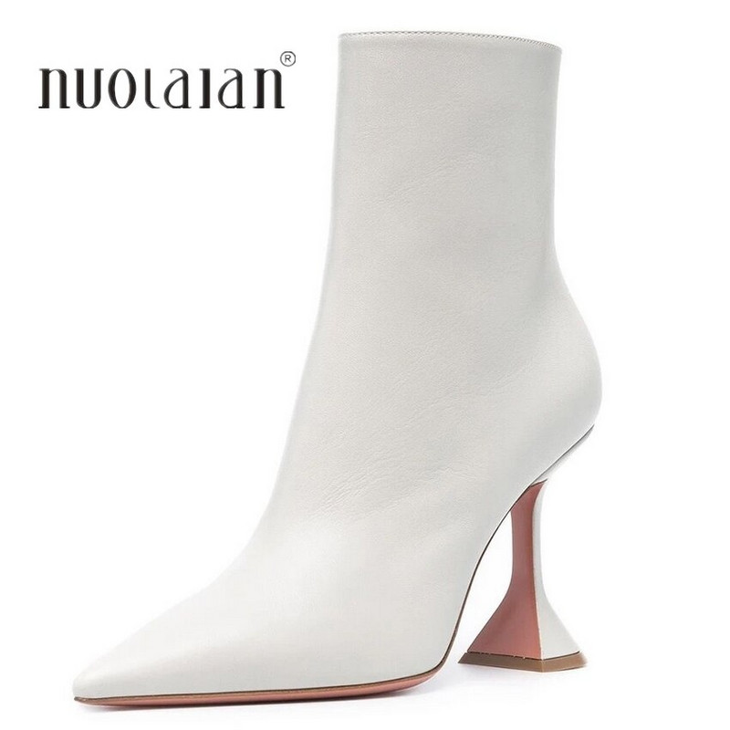 NOVO Jesen Zima Ženske gležnjače Seksi ženske cipele na špic Tanke visoke pete Ženske cipele Ženske cipele Velike veličine 35-42