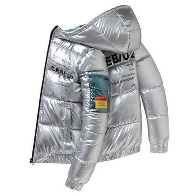 2022. Nova svijetla kožna muška deblja topla zimska jakna Ležerna parka, gornja odjeća, jesenska vodootporna samostojeća ovratnica, kaput s kapuljačom Odjeća