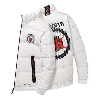 2022. Nova svijetla kožna muška deblja topla zimska jakna Ležerna parka, gornja odjeća, jesenska vodootporna samostojeća ovratnica, kaput s kapuljačom Odjeća