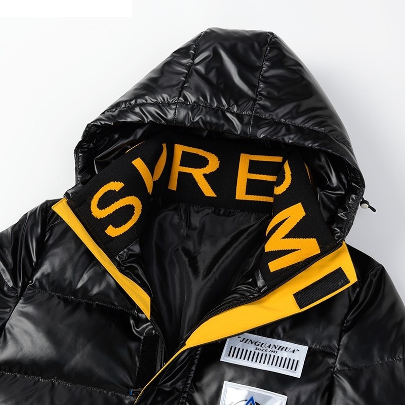 2022. Nova svijetla kožna muška deblja topla zimska jakna Ležerna parka, gornja odjeća, jesenska vodootporna samostojeća ovratnica, kaput s kapuljačom Odjeća