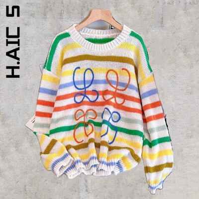H.Aic S ženski pulover pleteni s O izrezom New Basic Chic pleteni pulover Harajuku pulover Dukserice za žene Mekane majice Ženske