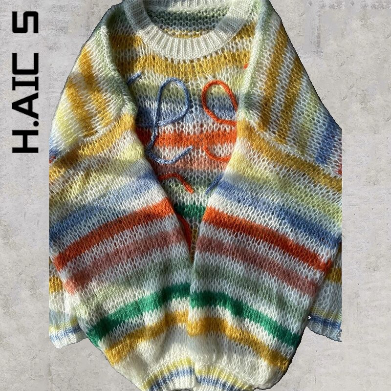 H.Aic S ženski pulover pleteni s O izrezom New Basic Chic pleteni pulover Harajuku pulover Dukserice za žene Mekane majice Ženske