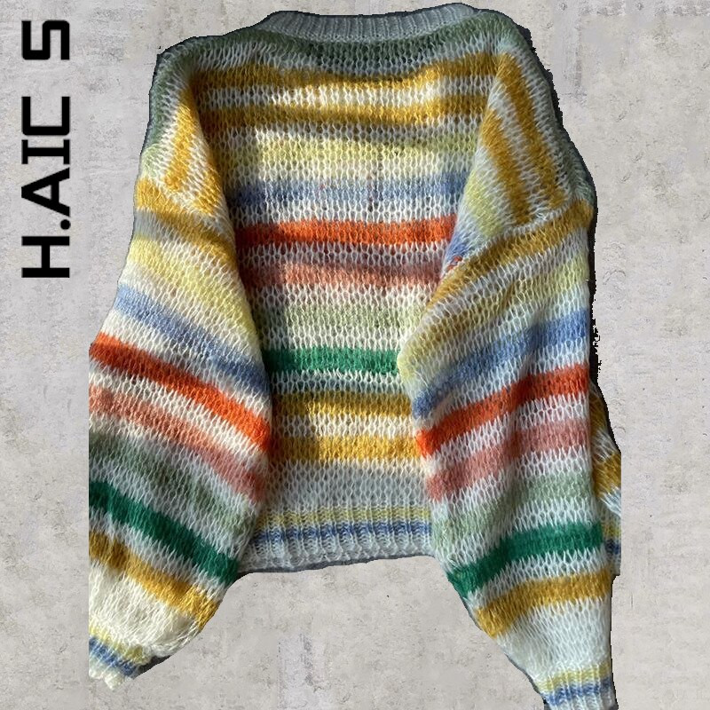 H.Aic S ženski pulover pleteni s O izrezom New Basic Chic pleteni pulover Harajuku pulover Dukserice za žene Mekane majice Ženske