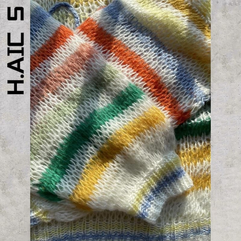 H.Aic S ženski pulover pleteni s O izrezom New Basic Chic pleteni pulover Harajuku pulover Dukserice za žene Mekane majice Ženske