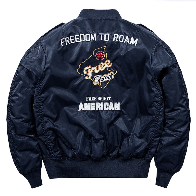 Hip hop jakna Muška visokokvalitetna debela vojno mornarsko bijela vojna motociklistička Ma-1 avijatičarska pilotska muška bejzbol bomber jakna Muškarci